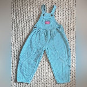Vintage Oshkosh Striped Bubble Vestbak Overalls